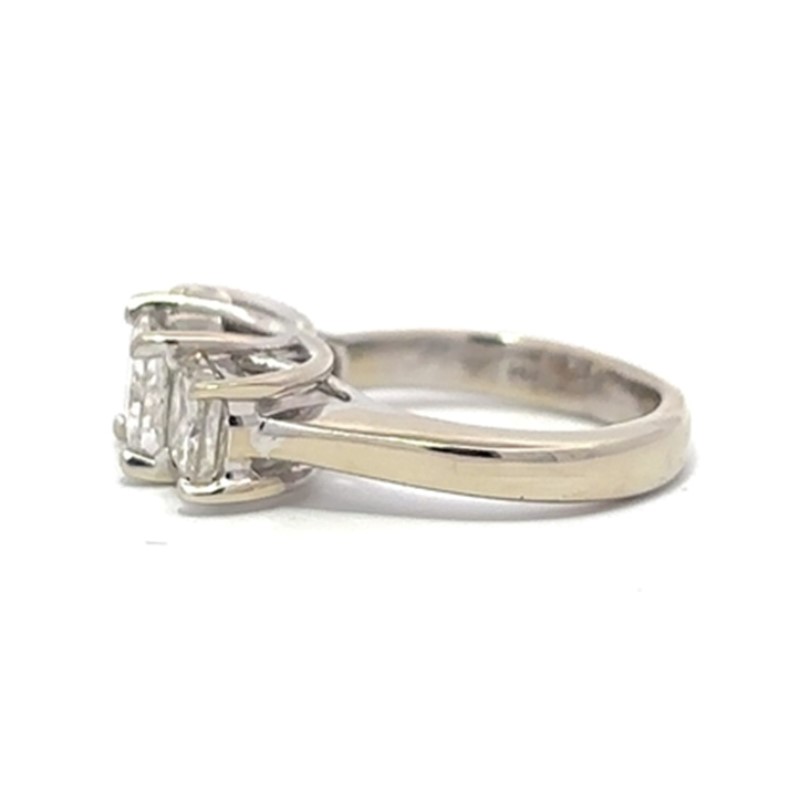 Estate Princess Cut 3 Stone Diamond Ring